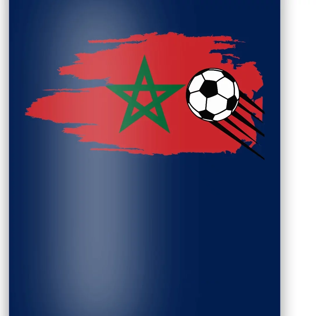 Morocco Moroccan Flag Soccer Football Lover Poster