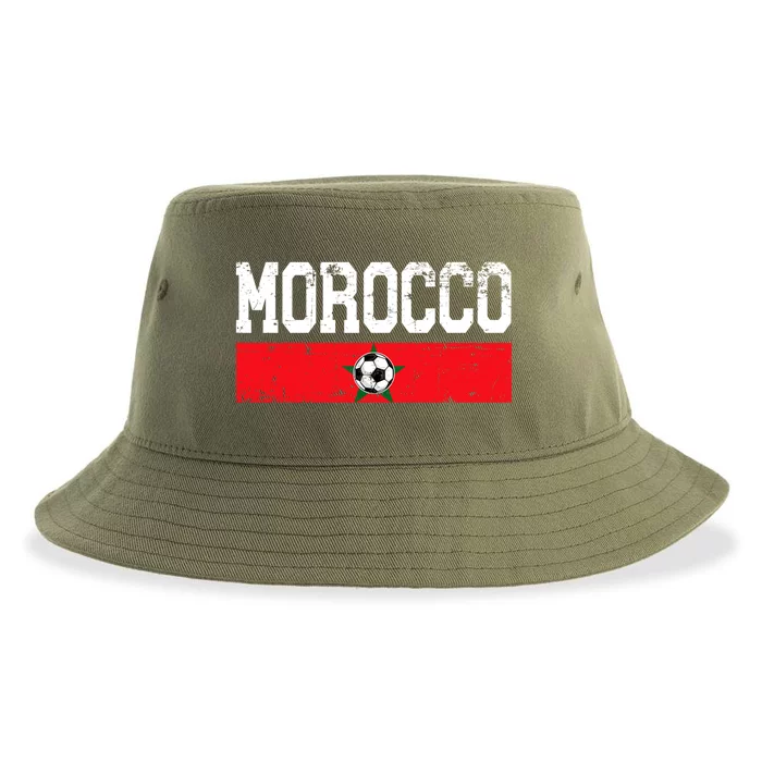 Morocco Moroccan Flag Soccer Jersey Football Lover Sport Great Gift Sustainable Bucket Hat