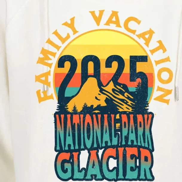 Montana Mountains Family Trip Glacier National Park 2025 Gift Womens Funnel Neck Pullover Hood