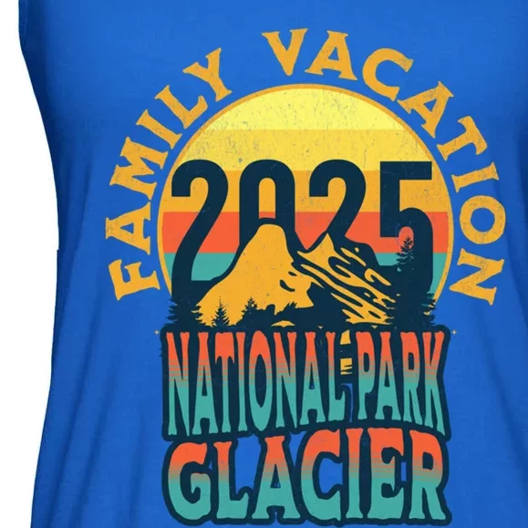 Montana Mountains Family Trip Glacier National Park 2025 Gift Ladies Essential Flowy Tank