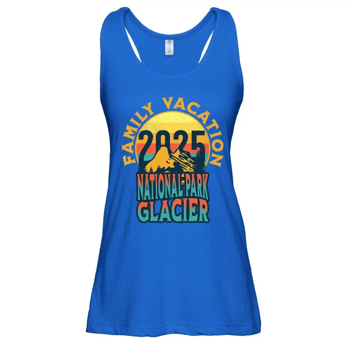 Montana Mountains Family Trip Glacier National Park 2025 Gift Ladies Essential Flowy Tank