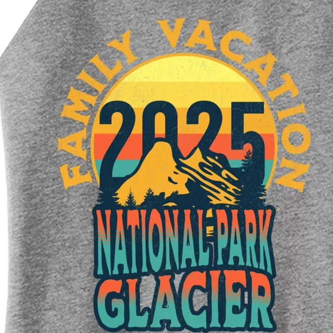 Montana Mountains Family Trip Glacier National Park 2025 Gift Women’s Perfect Tri Rocker Tank