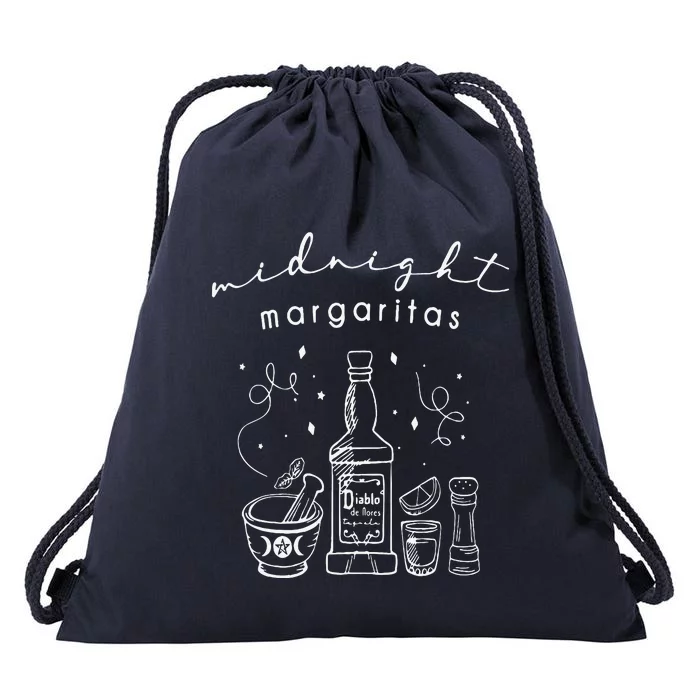 Midnight Margaritas Funny Halloween Witches Drawstring Bag