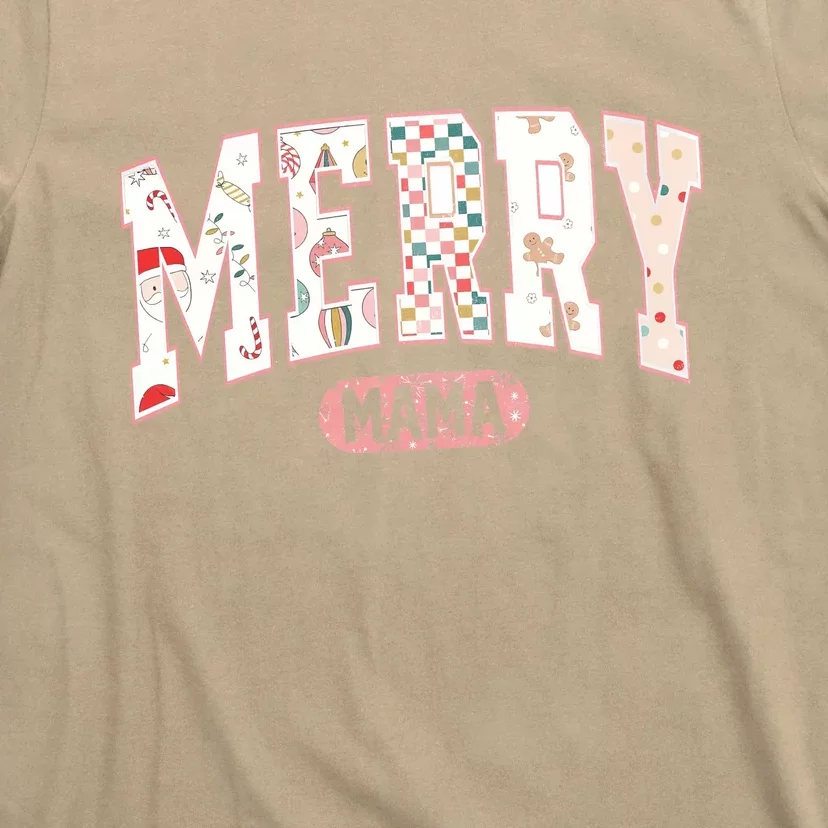 Merry Mama Funny Christmas Mama Claus Christmas Mama T-Shirt