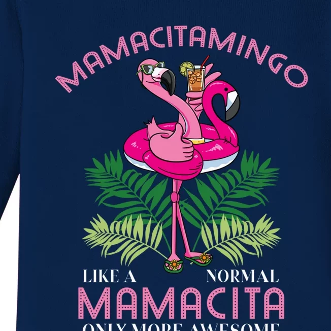 Mamacitamingo Mamacita Flamingo Lover Grandma Grandmother Gift Baby Long Sleeve Bodysuit