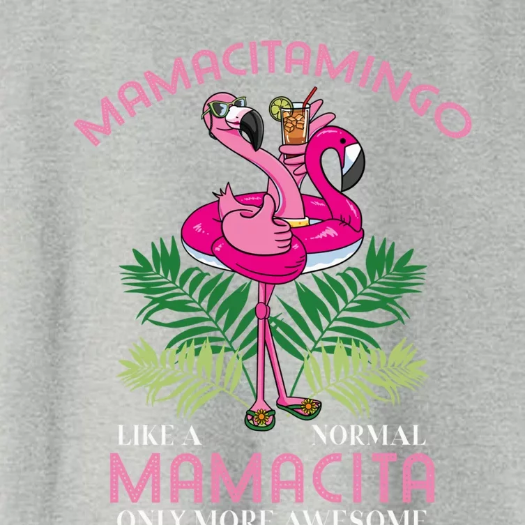 Mamacitamingo Mamacita Flamingo Lover Grandma Grandmother Gift Women's Crop Top Tee