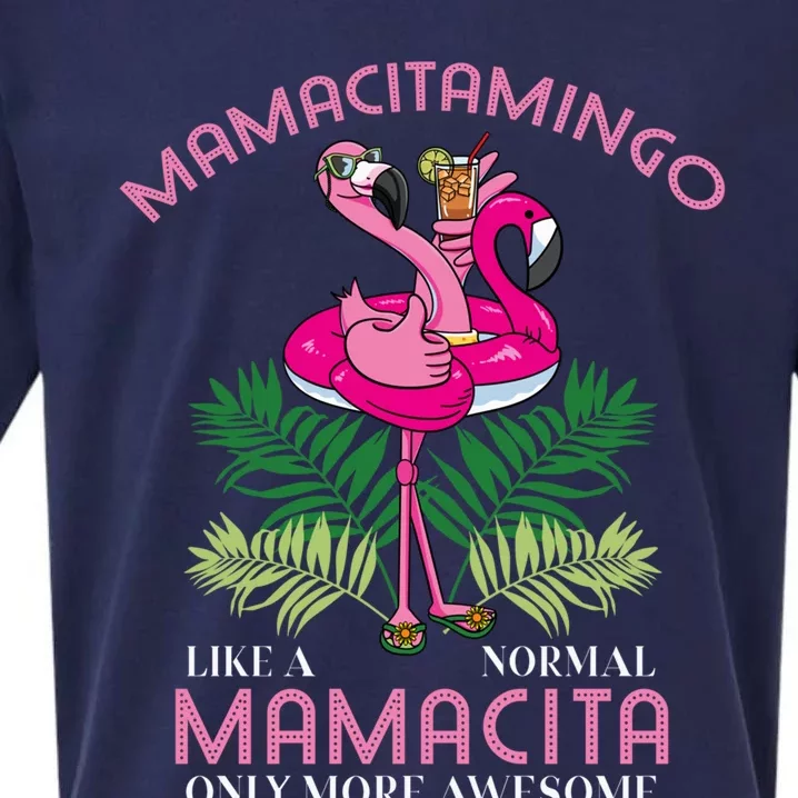 Mamacitamingo Mamacita Flamingo Lover Grandma Grandmother Gift Sueded Cloud Jersey T-Shirt