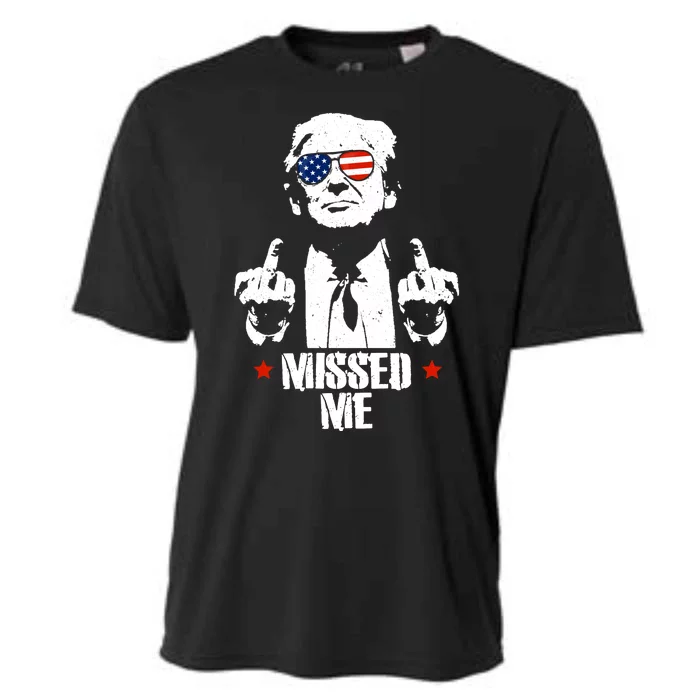 Missed Me Finger Trump 2024 Take America Back Pennsylvania Rally Cooling Performance Crew T-Shirt