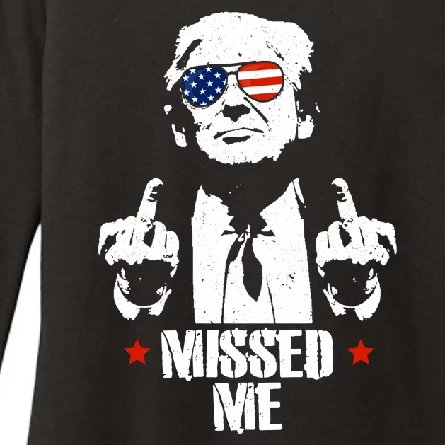 Missed Me Finger Trump 2024 Take America Back Pennsylvania Rally Womens CVC Long Sleeve Shirt