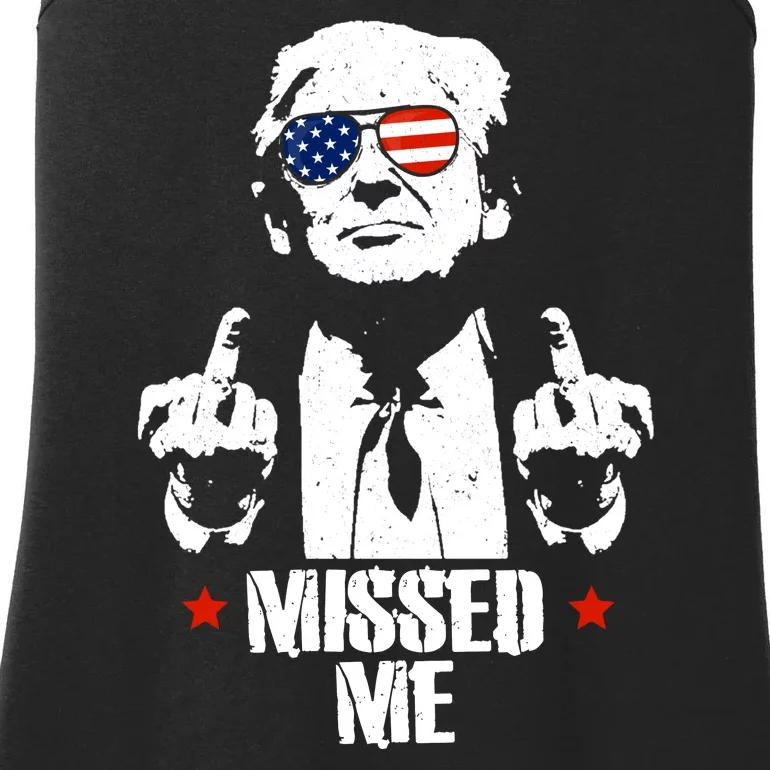 Missed Me Finger Trump 2024 Take America Back Pennsylvania Rally Ladies Essential Tank