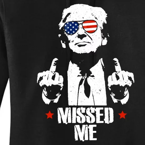 Missed Me Finger Trump 2024 Take America Back Pennsylvania Rally Women's Pullover Hoodie