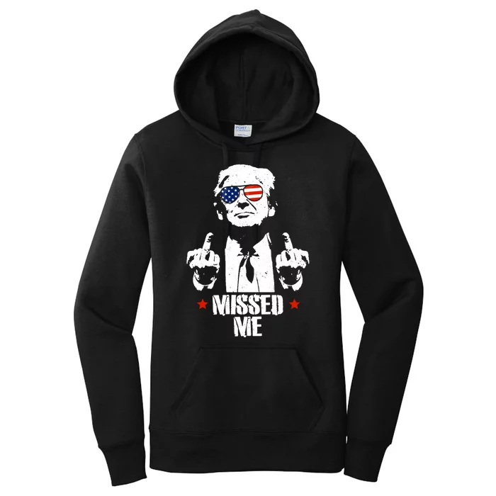 Missed Me Finger Trump 2024 Take America Back Pennsylvania Rally Women's Pullover Hoodie