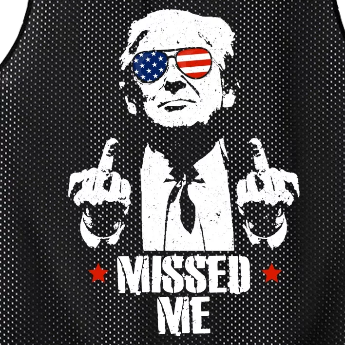 Missed Me Finger Trump 2024 Take America Back Pennsylvania Rally Mesh Reversible Basketball Jersey Tank