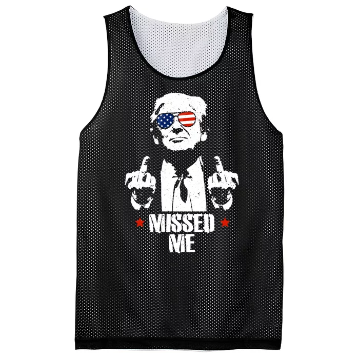 Missed Me Finger Trump 2024 Take America Back Pennsylvania Rally Mesh Reversible Basketball Jersey Tank