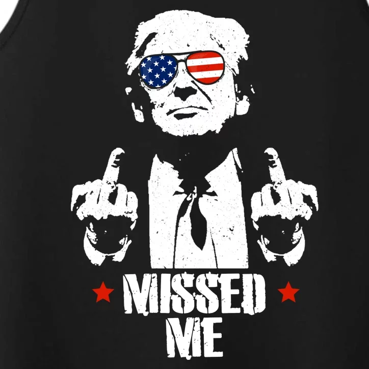 Missed Me Finger Trump 2024 Take America Back Pennsylvania Rally Performance Tank