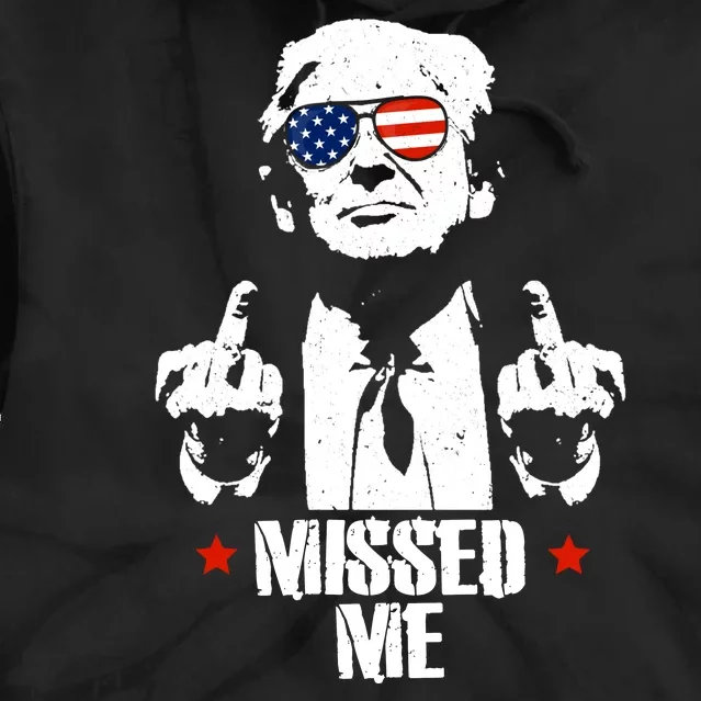 Missed Me Finger Trump 2024 Take America Back Pennsylvania Rally Tie Dye Hoodie