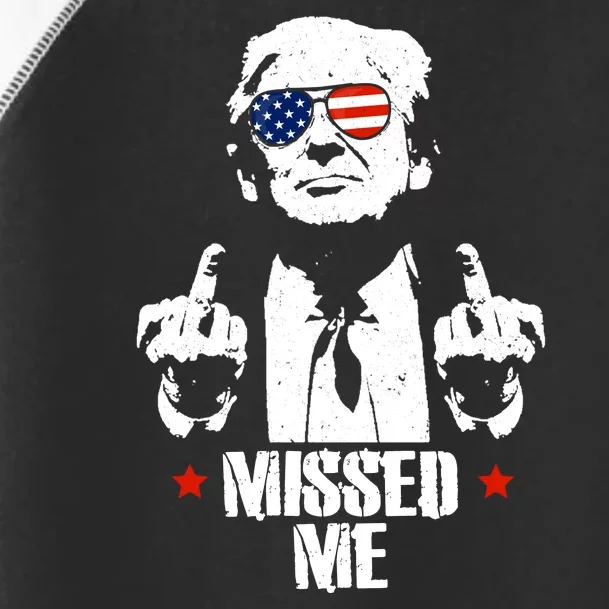 Missed Me Finger Trump 2024 Take America Back Pennsylvania Rally Toddler Fine Jersey T-Shirt