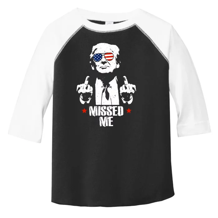 Missed Me Finger Trump 2024 Take America Back Pennsylvania Rally Toddler Fine Jersey T-Shirt