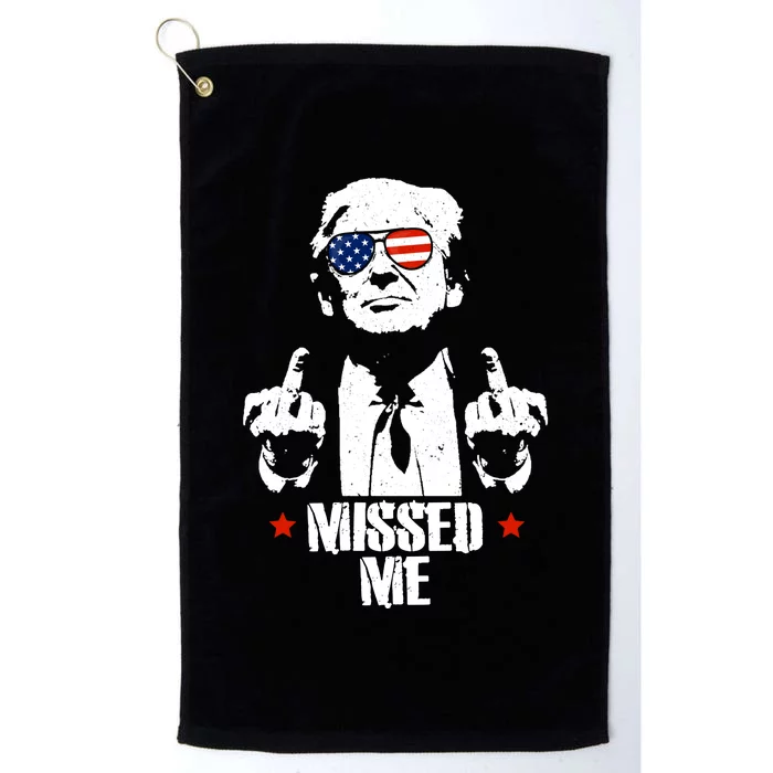 Missed Me Finger Trump 2024 Take America Back Pennsylvania Rally Platinum Collection Golf Towel