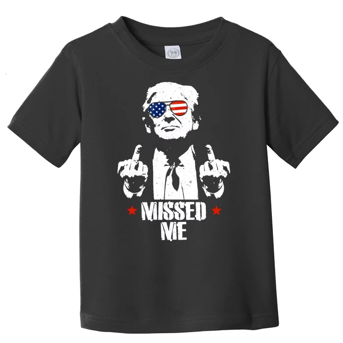 Missed Me Finger Trump 2024 Take America Back Pennsylvania Rally Toddler T-Shirt