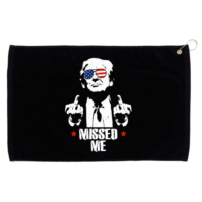 Missed Me Finger Trump 2024 Take America Back Pennsylvania Rally Grommeted Golf Towel