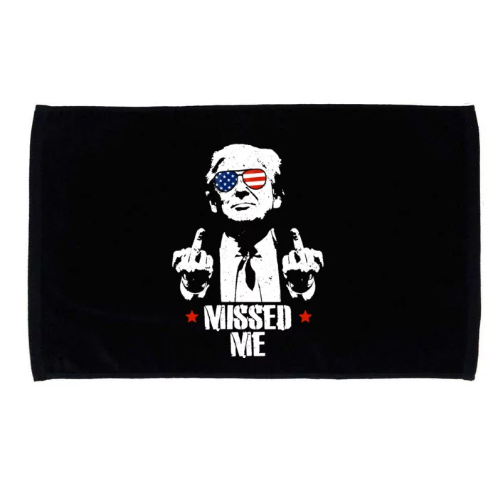 Missed Me Finger Trump 2024 Take America Back Pennsylvania Rally Microfiber Hand Towel