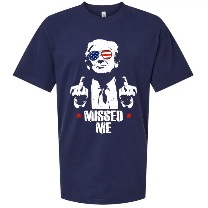 Missed Me Finger Trump 2024 Take America Back Pennsylvania Rally Sueded Cloud Jersey T-Shirt