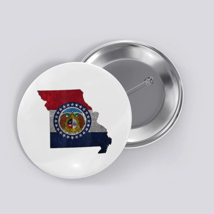 Missouri Map Flag State Distressed Button