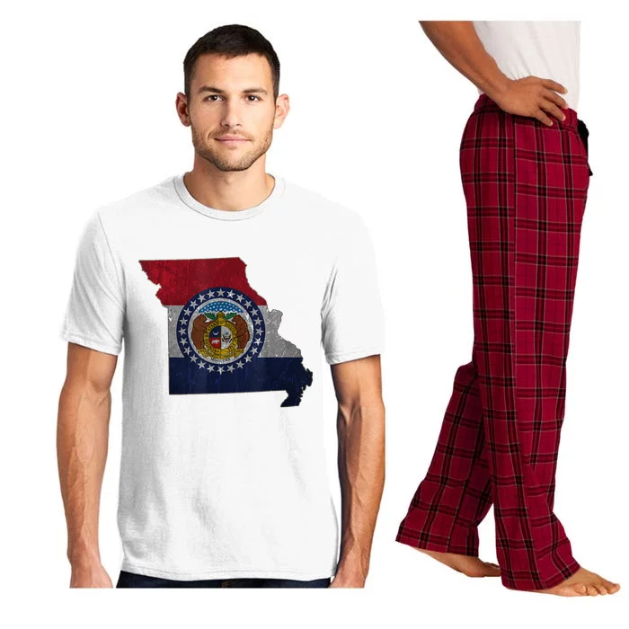 Missouri Map Flag State Distressed Pajama Set