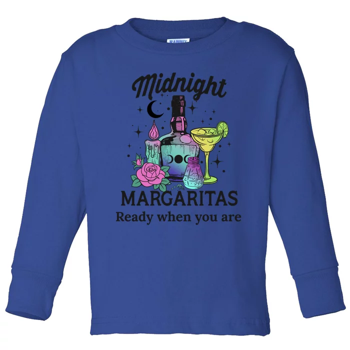 Midnight Margaritas Funny Gift Toddler Long Sleeve Shirt