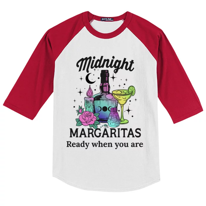 Midnight Margaritas Funny Gift Kids Colorblock Raglan Jersey