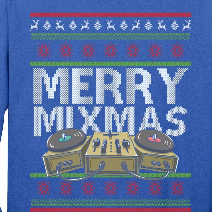 Merry Mixmeaningful Giftmas Santa Dj Christmas Disc Jockey Music Gift Cool Gift Tall Long Sleeve T-Shirt