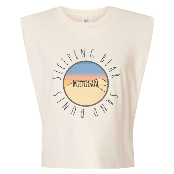 Michigan Michigander Great Lakes Sleeping Bear Sand Dunes Garment-Dyed Women's Muscle Tee