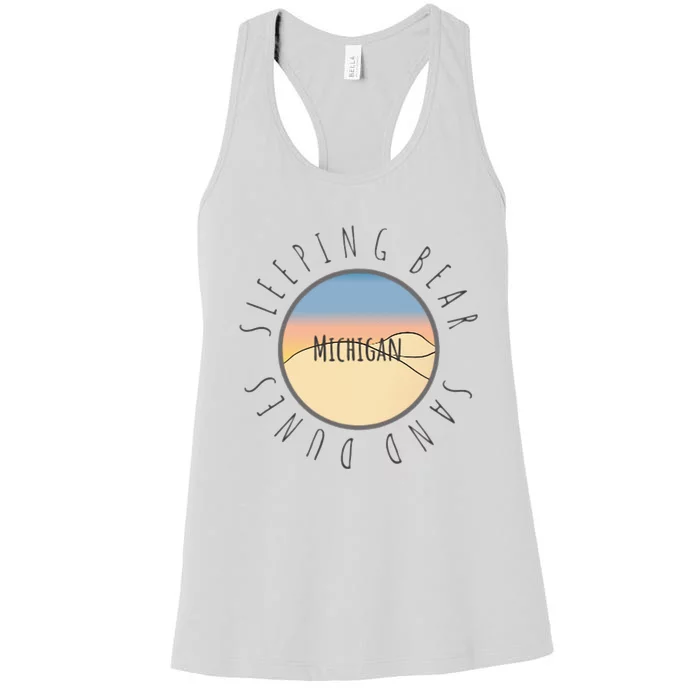 Michigan Michigander Great Lakes Sleeping Bear Sand Dunes Women's Racerback Tank