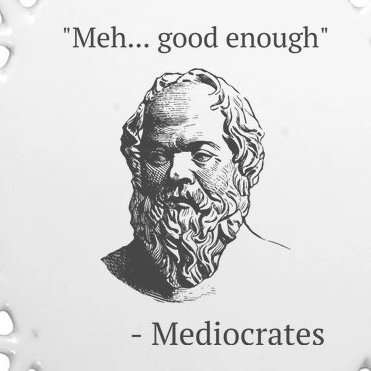 Mediocrates Meh Good Enough Sarcasm Oval Ornament