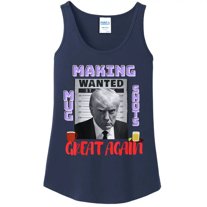 Making Mugshots Great Again Trump 2024 Mugshot President Ladies Essential Tank