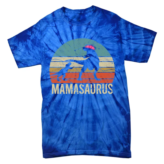 Mom Mother Gift Christmas Mamasaurus Wife Husband Gift Great Gift Tie-Dye T-Shirt