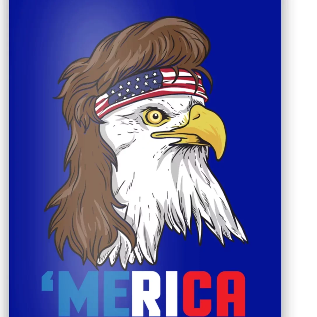 Merica Meaningful Gift Patriotic Mullet Eagle Pride Gift Meaningful Gift Poster