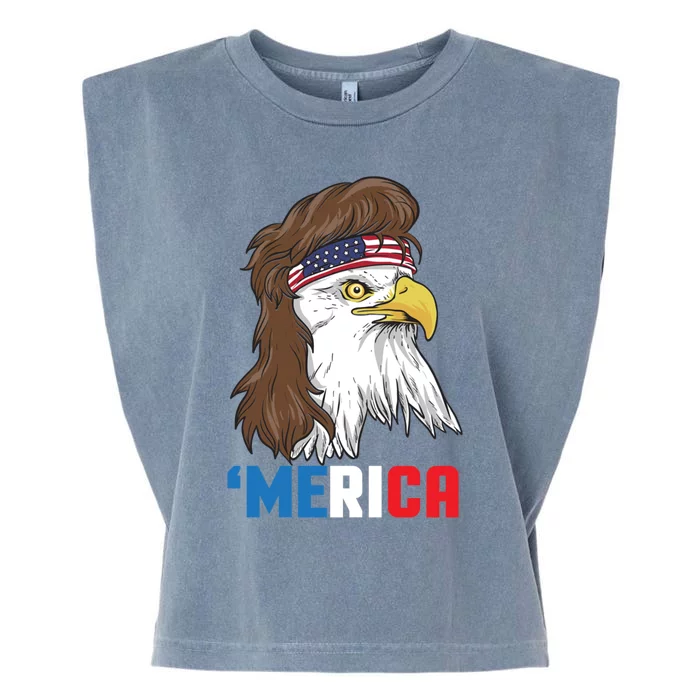 Merica Meaningful Gift Patriotic Mullet Eagle Pride Gift Meaningful Gift Garment-Dyed Women's Muscle Tee