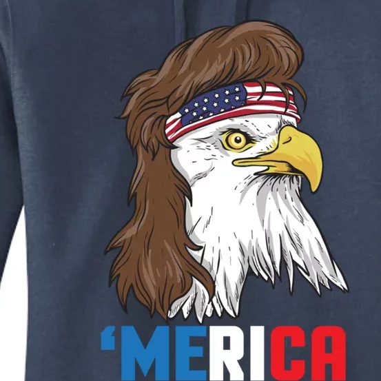 Merica Meaningful Gift Patriotic Mullet Eagle Pride Gift Meaningful Gift Women's Pullover Hoodie