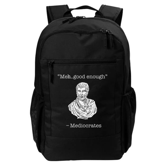 Mediocrates Meh Good Enough Greek Mediocrates Daily Commute Backpack