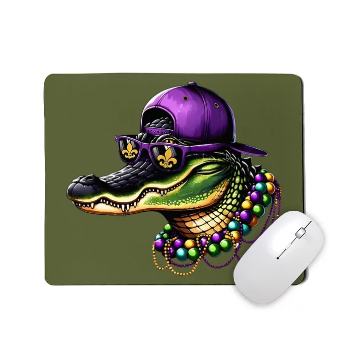 Mardigator Mardi Gras Alligator Costume Mardi Gras Mousepad