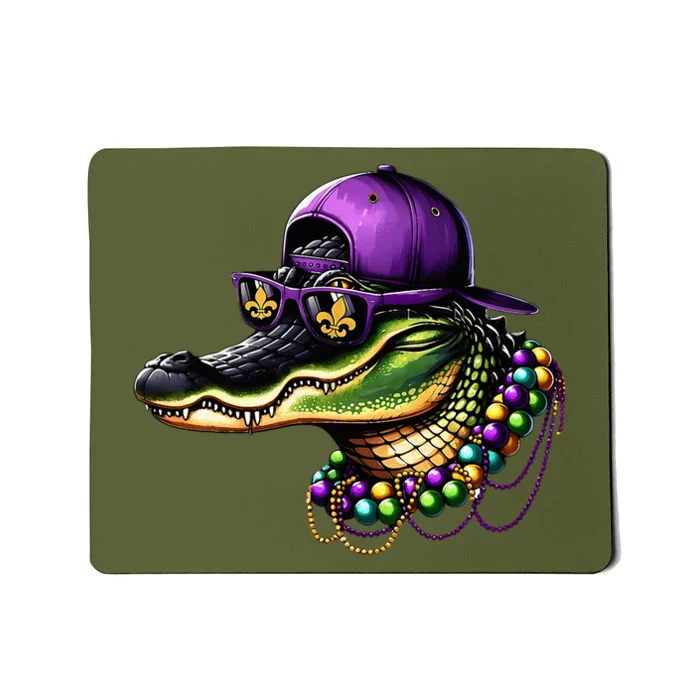 Mardigator Mardi Gras Alligator Costume Mardi Gras Mousepad