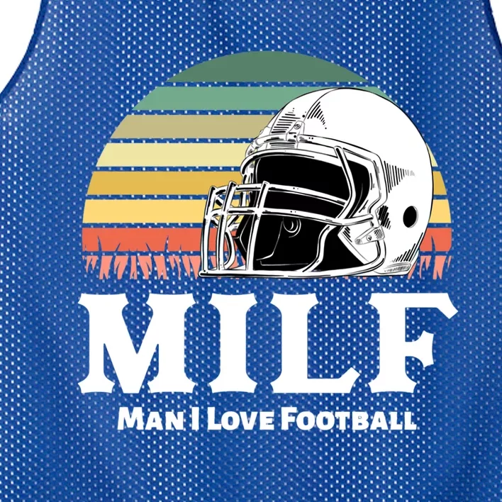 Milf Meaningful Gift I Love Football Helmet Gift Mesh Reversible Basketball Jersey Tank