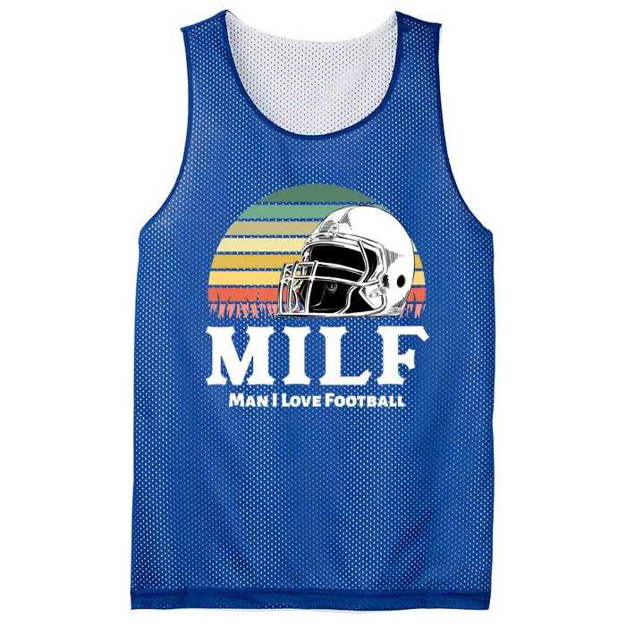 Milf Meaningful Gift I Love Football Helmet Gift Mesh Reversible Basketball Jersey Tank