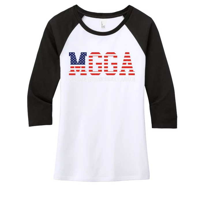 Mgga Make Garbage Great Again Women's Tri-Blend 3/4-Sleeve Raglan Shirt