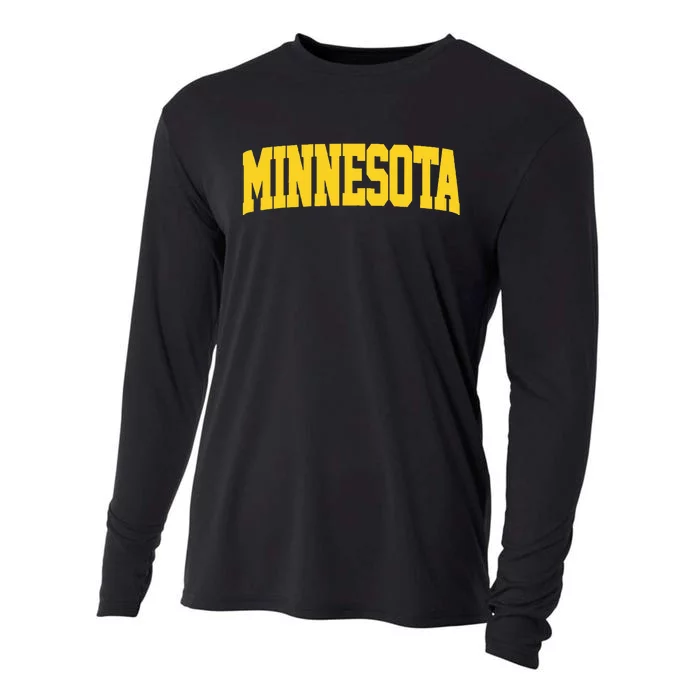 Minnesota Maroon Gold Throwback Cooling Performance Long Sleeve Crew