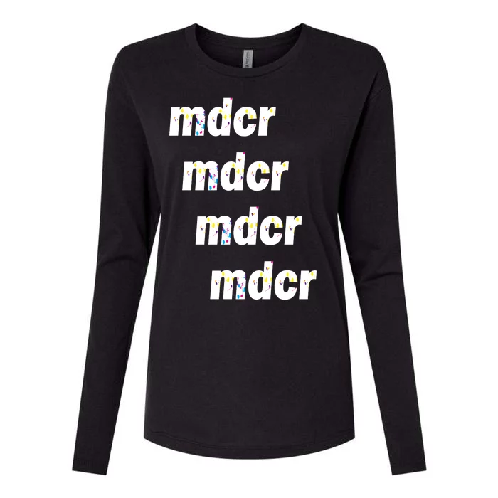 Mdcr MDCR Guardiola Splatter Pep Womens Cotton Relaxed Long Sleeve T-Shirt