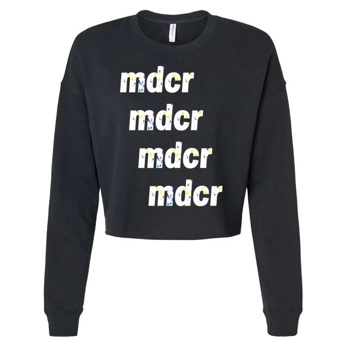 Mdcr MDCR Guardiola Splatter Pep Cropped Pullover Crew