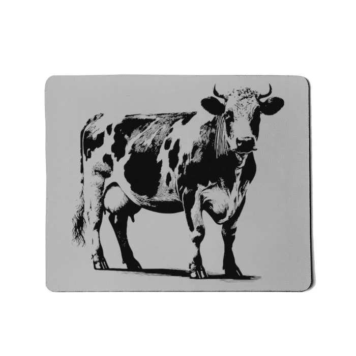 Monochromatic Murray Grey Cattle Farmer Art Mousepad